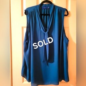 Teal Sleeveless Shell Sz 3X